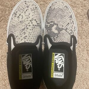 Snake print vans